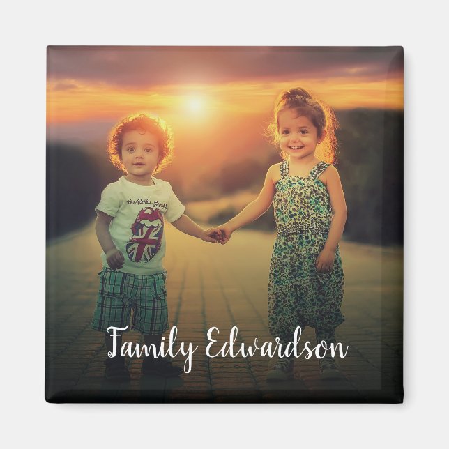 Imán Crear su propio nombre de monograma de fotos de su (Frente)