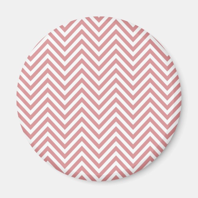 Imán Crear su propio Save the date Magnet Coral Chevron (Frente)