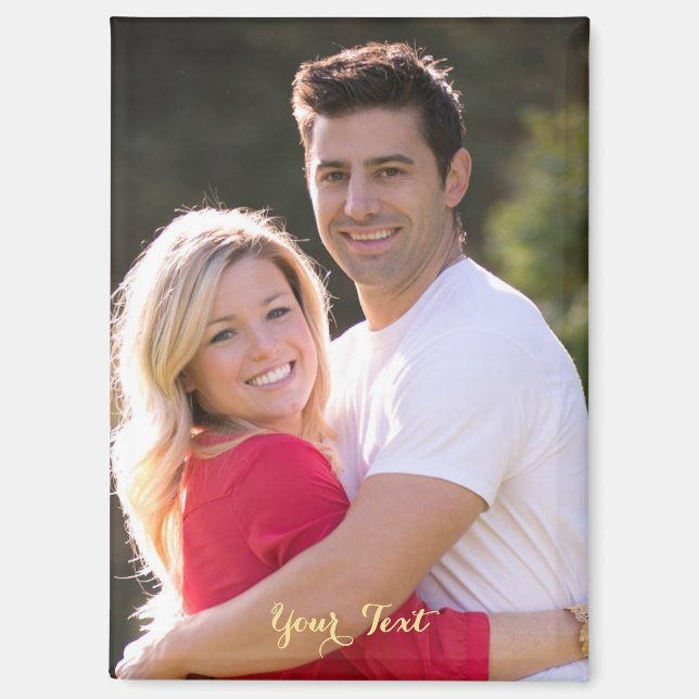 Imán Crear texto de foto familiar personalizado para ne (Anverso)