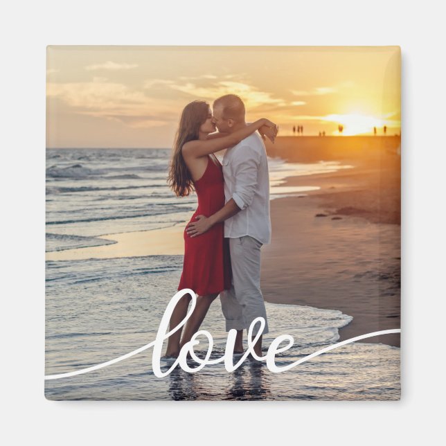 Imán Crear tu propio guión de amor foto romántica (Frente)
