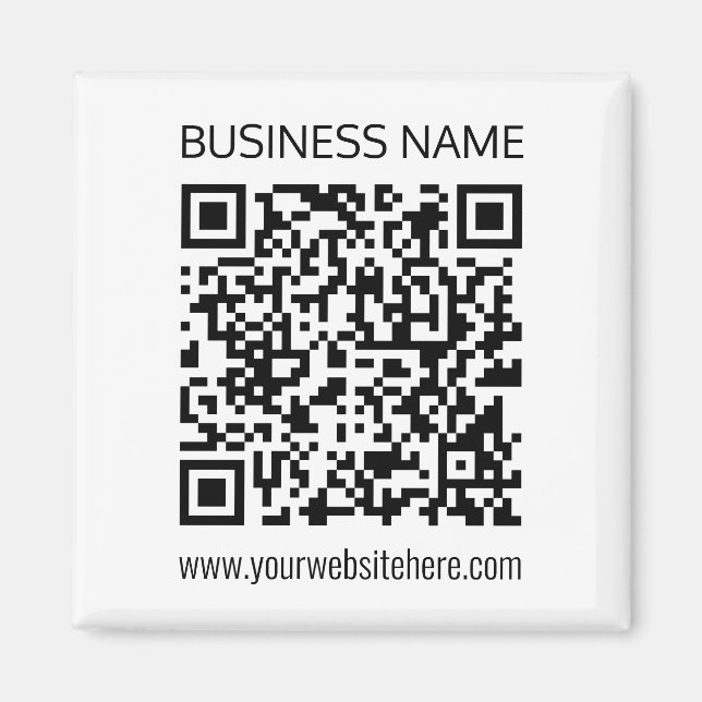 Imán Crear un código QR para empresas texto instantáneo (Frente)