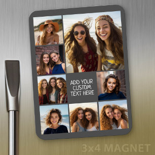 Imán Crear un Collage de fotos Personalizado con 8 foto