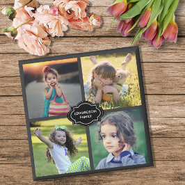 Imán Create your own family photo collage monogrammed