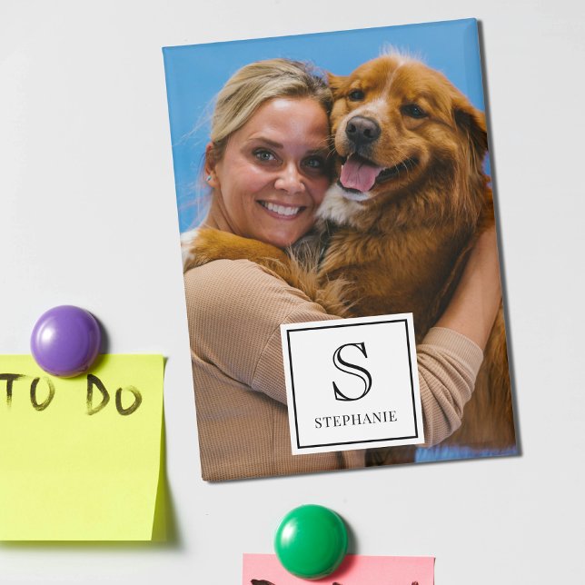 Imán Create your own Monogram, Name and Photo Keepsake (Subido por el creador)