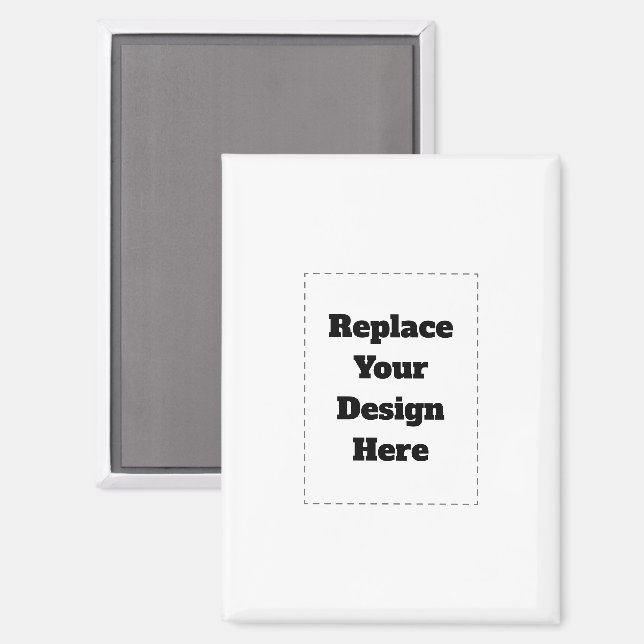 Imán Create Your Own white  (Anverso/Reverso)