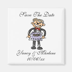 Imán Creative Save the Date Magnet Ring Bearer