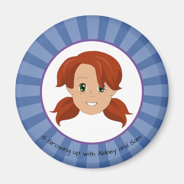 Imán Crecer con Abbey y Sam Blue Magnet (Abadía) (Frente)