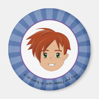 Imán Crecer con Abbey y Sam Blue Magnet (Sam)