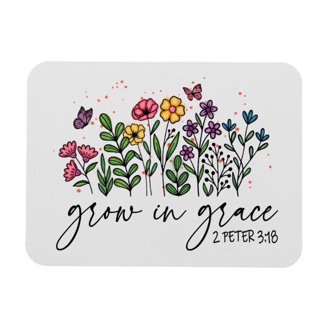 Imán Crecer en Grace (Horizontal)