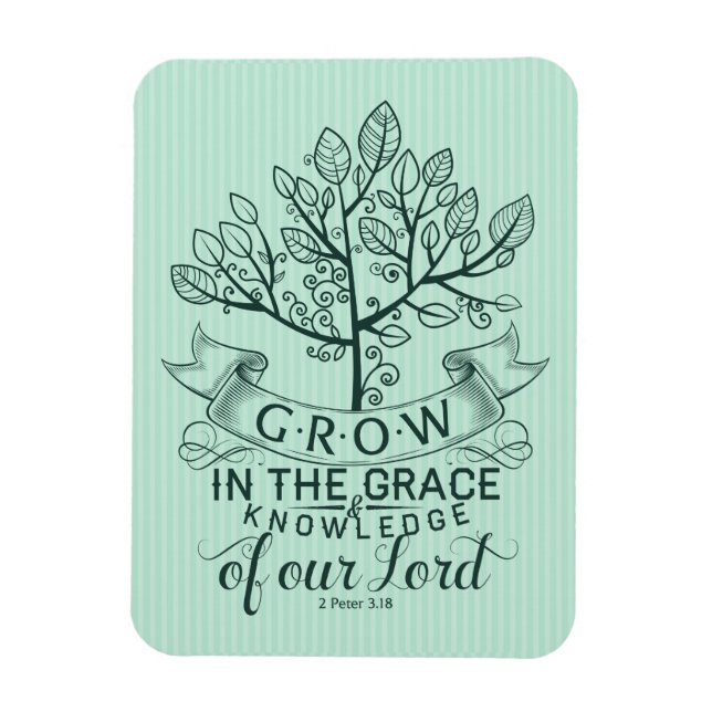 Imán Crecer en la Biblia de Gracia Verse Photo Magnet (Vertical)