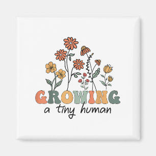 Imán Crecer Una Pequeña Flor Humana Floral Tee Gracioso