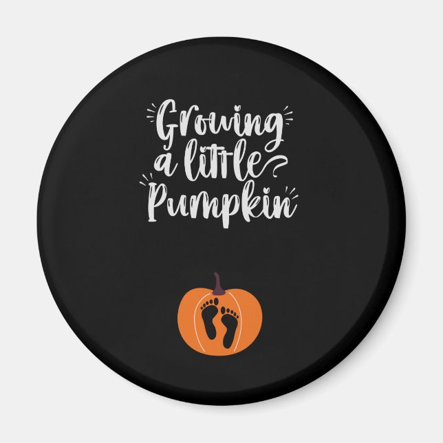 Imán Creciendo un poco de calabaza Embarazo Halloween b (Frente)