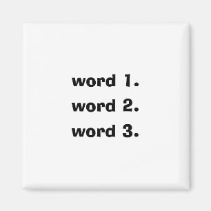 Imán Cree la historia simple de tres palabras del texto
