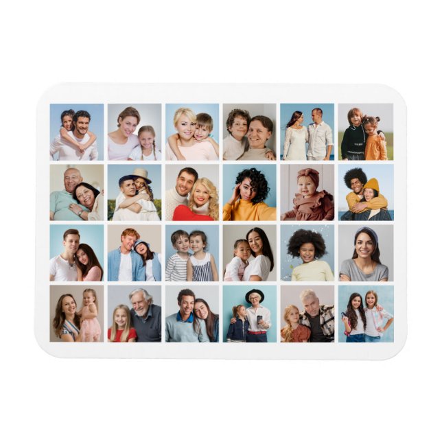 Imán Cree su propio Collage de fotos flexible de 24  (Horizontal)