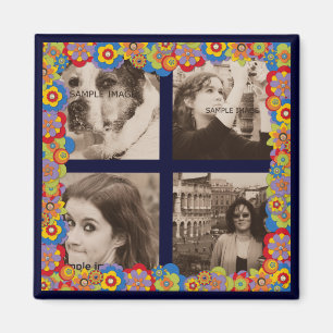 Imán Cree sus propias flores Trippy de las fotos de