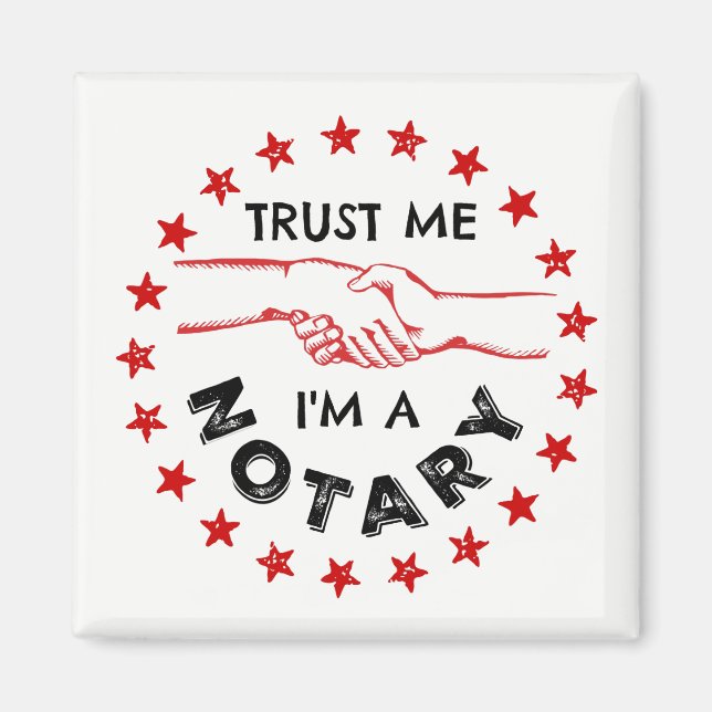 Imán Créeme, soy un apretón de manos notarial (Frente)