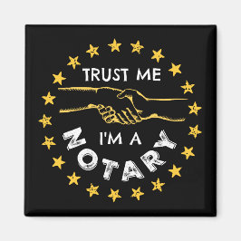 Imán Créeme, soy un apretón de manos notarial