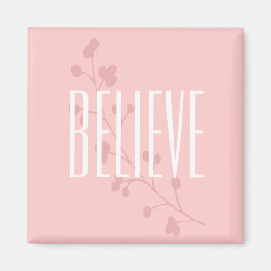 Imán Creencia floral rosa inspiradora