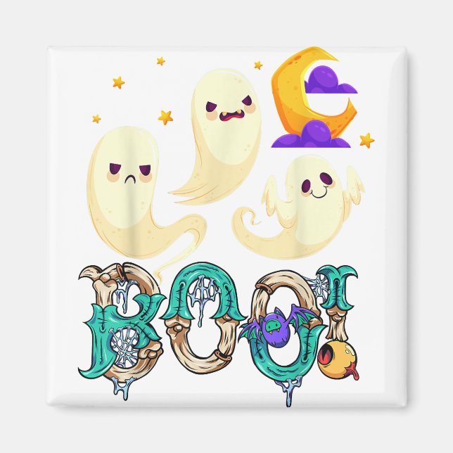 Imán Creep It Real Skateboarding Retro Halloween (Frente)