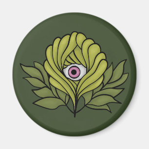 Imán Creepe Mina Cuta Primavera Verde Fantasía Arte