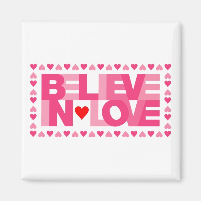Imán Creer en el amor (rosa) (Frente)