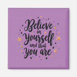 Imán Creer en el diseño de una cita motivacional