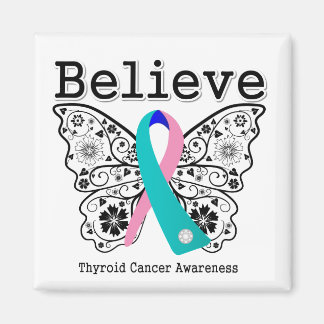 Imán Creer - Mariposa de cáncer tiroideo