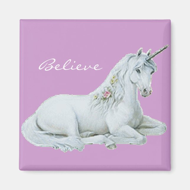 Imán Creer Unicorn Square Magnet (Frente)