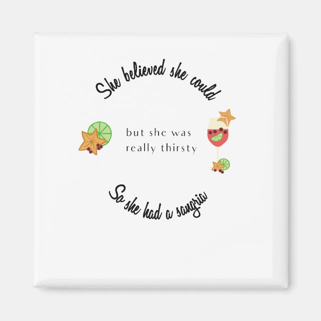 Imán Creía que podía, así que tenía una Sangria (Frente)