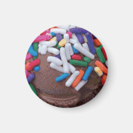 Imán Crema de hielo de chocolate oscuro con salpicadura