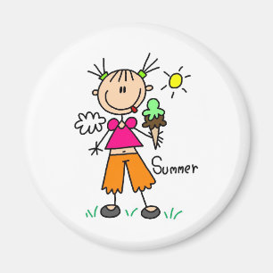 Imán Crema De Hielo En Un Himno Caliente De Verano