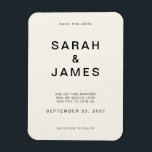 Imán Crema Minimalista boda moderna salva la fecha<br><div class="desc">Crema Minimalista Boda Moderna Salvar el imán de la fecha. Personalice esta opción para guardar la tarjeta de fecha con sus datos,  mensajes y otra información.</div>