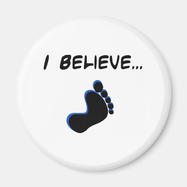 Imán Creo en Bigfoot (Frente)