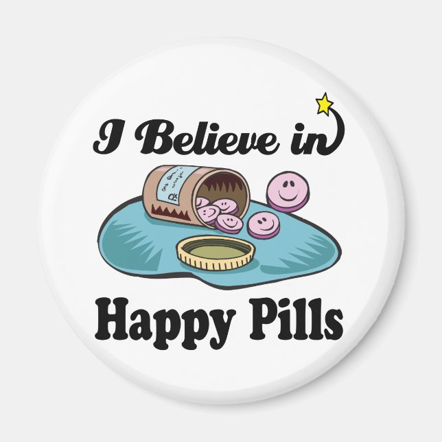 Imán creo en las pastillas de la felicidad (Frente)