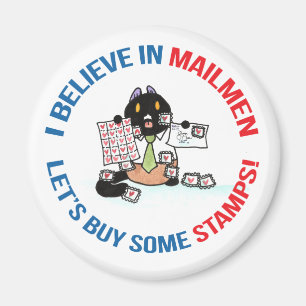 Imán Creo en Mailmen compremos algunos sellos