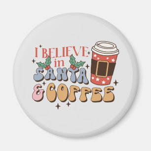 Imán Creo en Santa y el café Navidades Latte