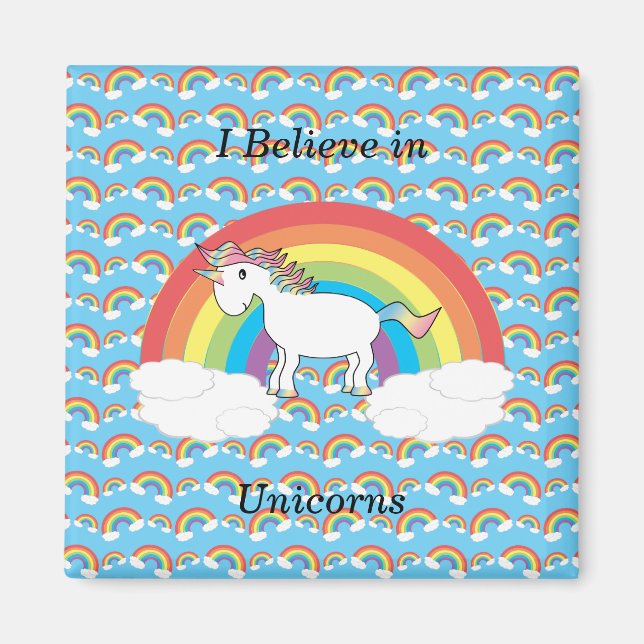 Imán Creo en unicornios (Frente)