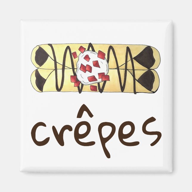 Imán Crepe de crepe de chocolate Francia Crepes de comi (Frente)