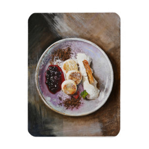 Imán Crepes de queso con bayas - Comida gourmet