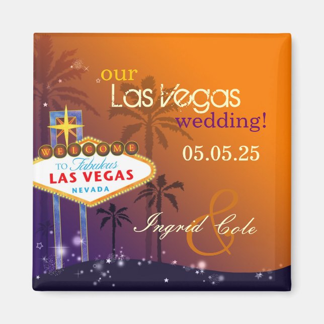 Imán Crepúsculo La boda de Las Vegas Guardar la fecha (Frente)