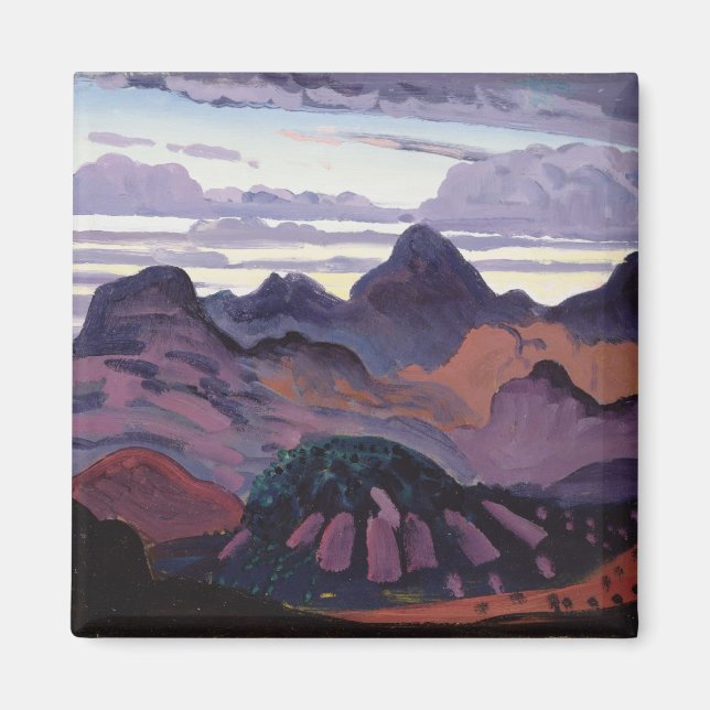 Imán Crepúsculo profundo, Pirineos, c.1912-13 (aceite e (Frente)