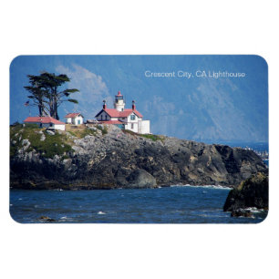 Imán Crescent City, CA Lighthouse en 4x6 Refrig.Imán
