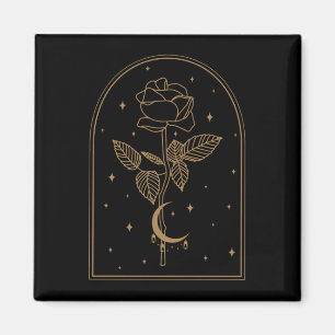 Imán Crescent Moon Rosa Occult Witchcraft Wicca