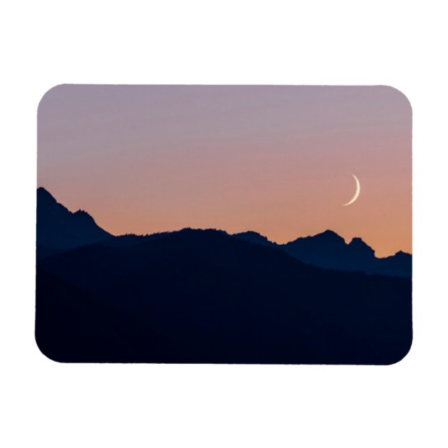 Imán Crescent Moon & Venus | Seabeck, Washington (Horizontal)