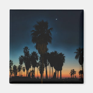 Imán Crescent Moon Y Una Estrella En El Atardecer