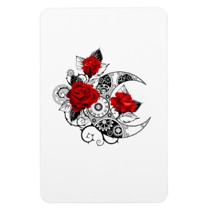 Imán Crescente Mecánico con Rosas Rojas