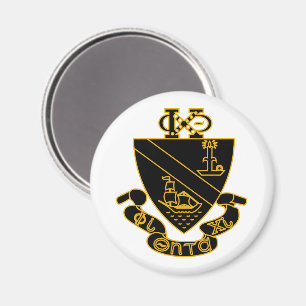 Imán Crest de Phi Chi Theta Oro y Negro
