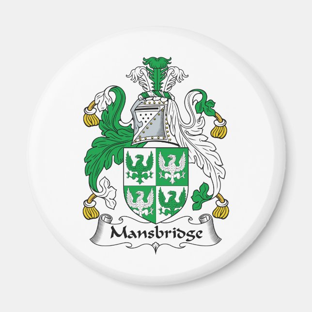 Imán Crest familiar de Mansbridge (Frente)
