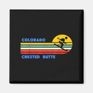 Imán Crested butte colorado esquí esquiador esquí retro
