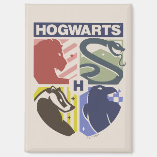Imán Crestón estampado vintage de HOGWARTS™